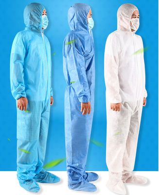 Level 3 Impermeable Transparent Protective Film PE PP Non Woven Blue Tape For Protection Coverall