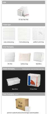 White Decoupage Dinner 12.5gsm 380mm Tissue Napkin Paper Wood Pulp Large Paper Serviettes