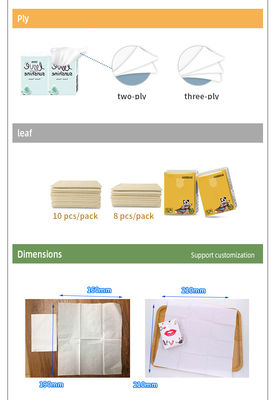 Handkerchief Mini 13.5gsm 210mm Tissue Napkin Paper Packs Hand Paper Towel